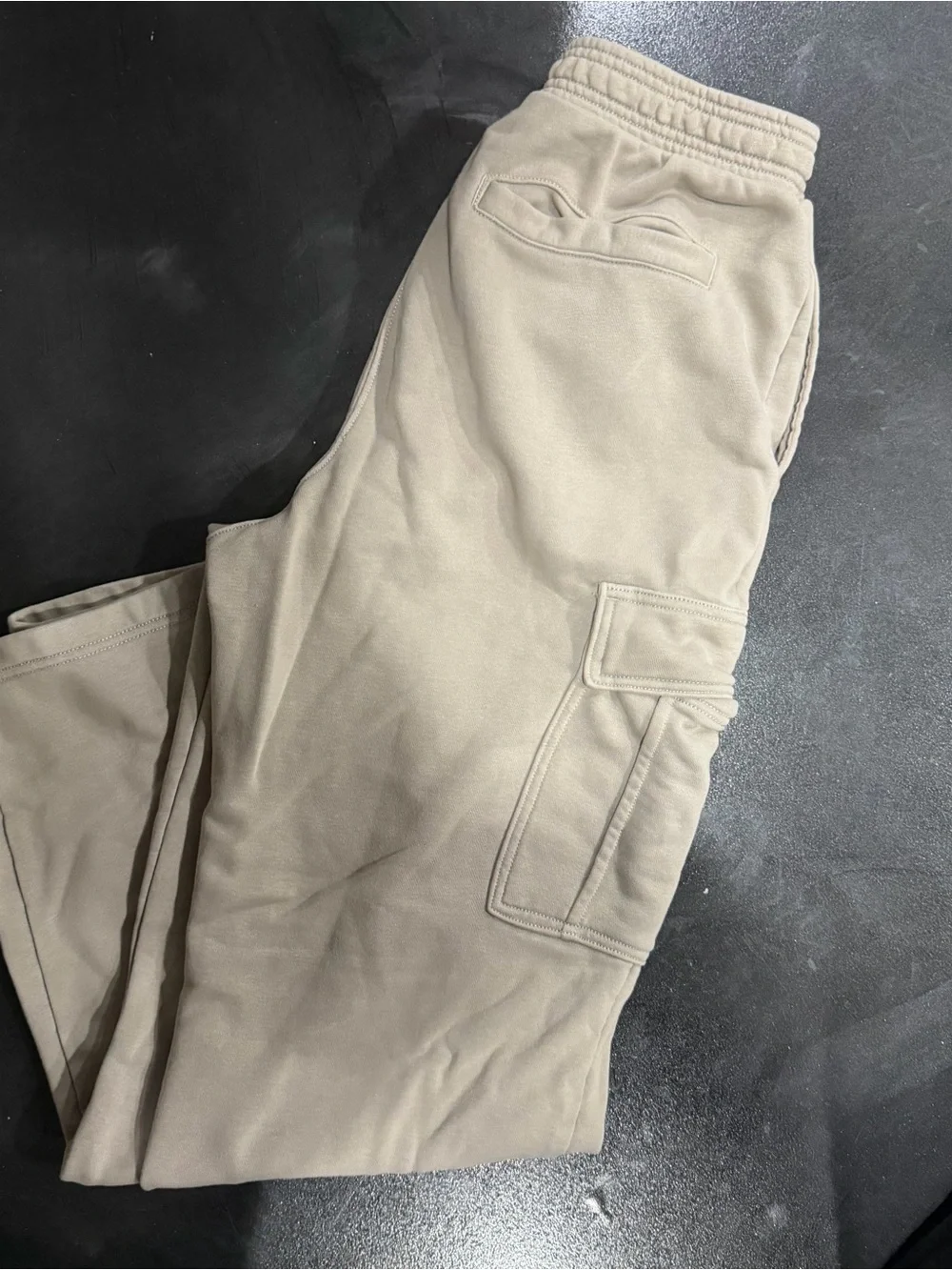 Men's Cargo Sweatpants - Beige